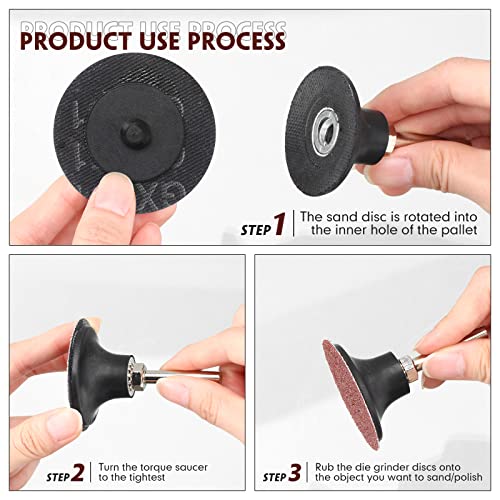 Newwiee 150 Pcs Sanding Disc 2 Inch 60 80 100 120 Grit Die Grinder Convenient Surface Finishing Sanding Disc Fine Medium Coarse Sandpaper for Surface Strip Grind Polish Burr Finish Rust (80 Grit) - size: 80 Grit