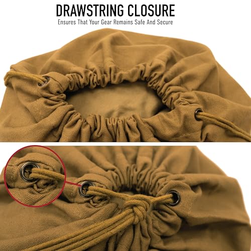 Rothco Canvas Barracks Bag Multi-Functional, Dependable, and Durable for Field Use and Travel, Coyote Brown - 18" x 27"