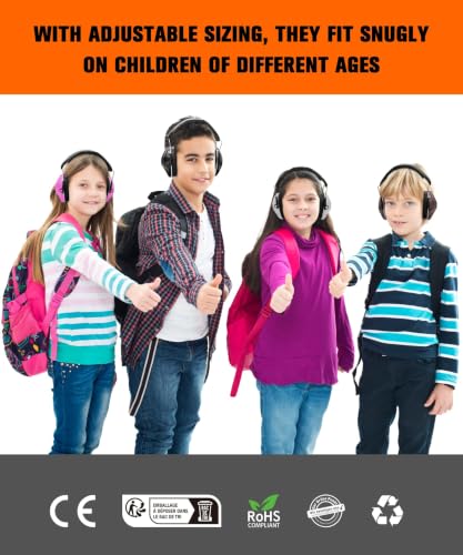 ZOHAN 032 Kids Noise Canceling Headphones - 25dB NRR Kids Ear Protection Earmuffs for School, Monster Jam, Fireworks, Travel, Air Show, Concert, Autism - Grey - color: 1pack - Grey