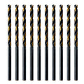 MAXTOOL No 2 10PCs Identical Jobber Length Drill Bits 0.221" HSS M2 Twist Drills Wire Gauge Gage Numbered Straight Shank; JBN02H10R02E10