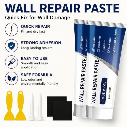 2PCS Drywall Repair Kit, Multi-Functional Quick-Drying Wall Mending Agent