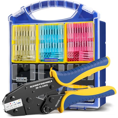 haisstronica 330PCS Heat Shrink Butt Connectors Set, 9" Wire Crimper - size: 330 PCS