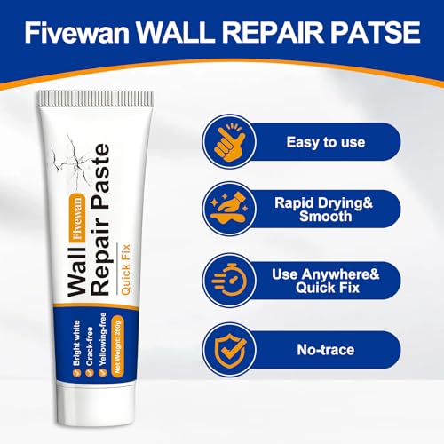 Drywall Repair Kit, Wall Mending Agent with Scraper, Wall Patch Repair Kit, Simple Filling of Wall Holes＆Efficient Crack Repair