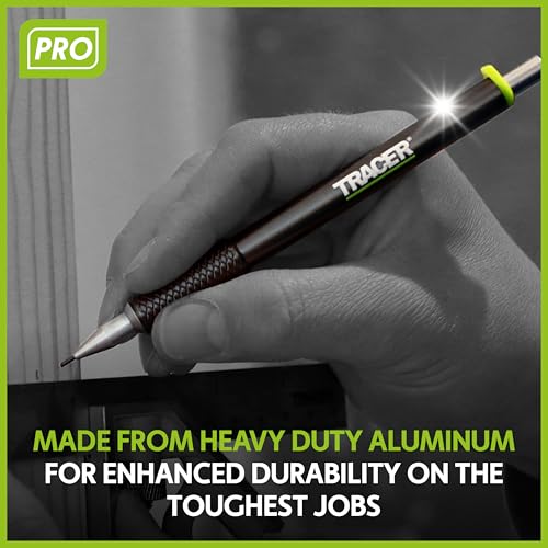 Tracer Pro 1.3mm All Metal Carpenter Pencil, 24X Leads and Site Holsters - style: 1.3mm Precision