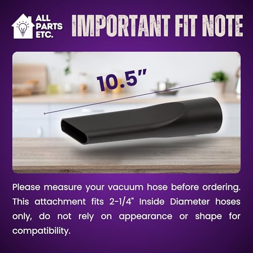 1 Pack 2-1/2" Crevice Tool for Shop Vac Long Reach Vacuum Attachment for Wet/Dry Vacuums, Shop Vacuum, Workshop, Craftsman, Ridgid, Vacmaster and More - size: Crevice Tool