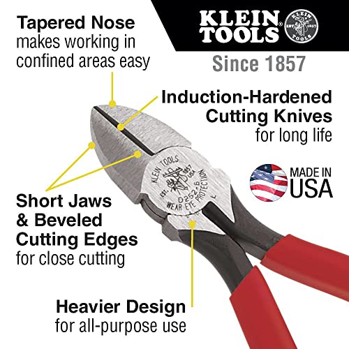 Klein D252-6 Diag-Cut Pliers, 6"
