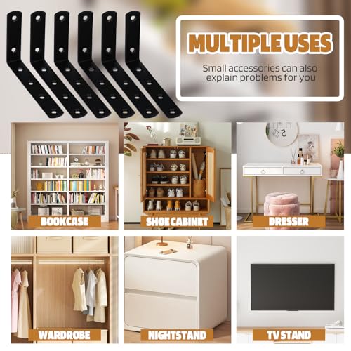 12 Pcs Anti Tip Furniture Anchors Baby Proofing 400 lbs Heavy Duty - color: 12 Pack