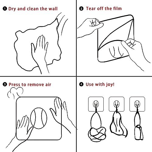 Latoxcaa Heavy Duty Adhesive Wall Hooks - Strong & Transparent, Hold up to 22lb, Waterproof & Reusable, Ideal for Kitchen, Bathroom, and Office (10 Pack) - size: 10 Medium Hooks