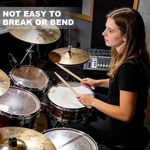 Drum Mallets Kit – 2 Pairs, Rubber ＆ Marimba, Percussion Instrument Beginner Accessories for Steel Drum, Bass Drum, Glockenspiel, Xylophone Mallet - size: 2 pairs