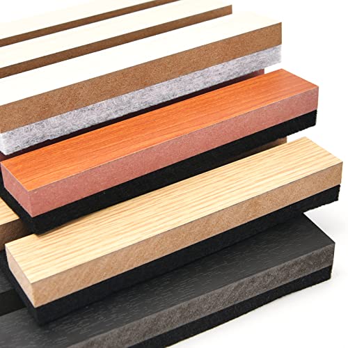 Art3d 3D Textured Soundproof Wood Slat Wall Panel, 6 x 4.7 in, Sample Pack - color: Samples Pack, size: 6 * 4.7 inch