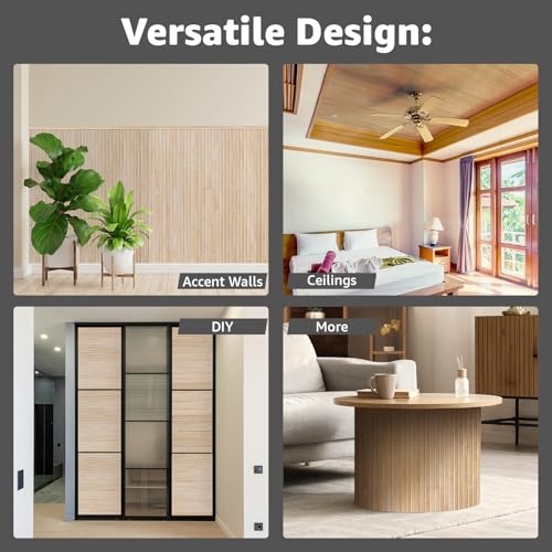 Art3d 48 x 96 in Pole Wrap Natural Bamboo Wall Panel, 1-Pack, Carbonized - color: Carbonized, size: 1-48 inches x 96 inches