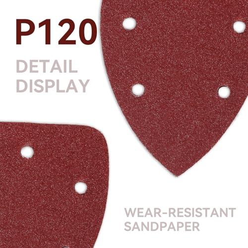 50 Pcs 120 Grit Mouse Sandpaper, Aluminum Oxide Mouse Sanding Pads - size: 120 Grit