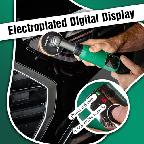 BATOCA S6 Mini Cordless Polisher 2 Heads for Car/Motorcycles Detailing Kit - size: Pro kit with 2 batteries