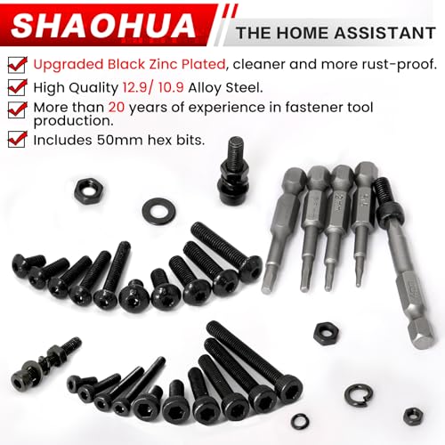 4071Pcs M2 M3 M4 M5 Nuts and Bolts Assortment Kit, 39 Size 4MM to 30MM Metric Screw Assortment Hex Socket & Button Head Machine Screws w/Portable Box and Hex Drill Bits, Galvanized Rustproof - size: I. M2 M3 M4 M5