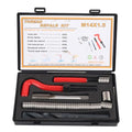 M14x1.5 Thread Repair Kit, 15 Pcs Portable Thread Chaser Set, Thread Metric Inserts Repair Kits, Compatible Hand Tool Set for Auto Repairing - color: M14x1.5