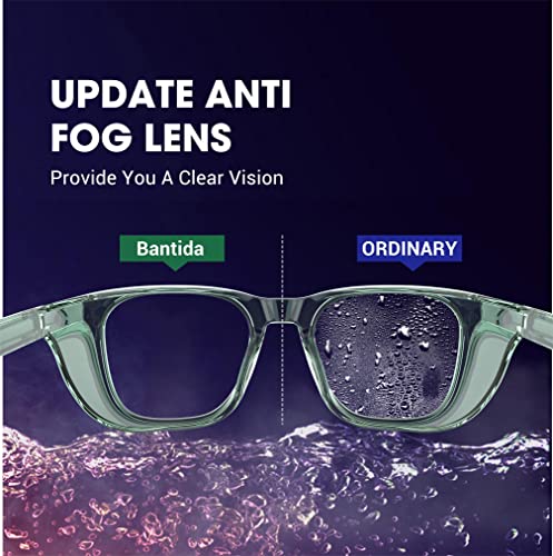 Safety Glasses Anti-Fog Eye Protection Blue Light Blocking Glasses for Women Men - color: Green