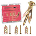 3 Sizes Self Drilling Drywall Anchors with Screws Kit, 120PCS Heavy Duty Galvanized Metal Expansion Anchors, Drywall Grip Anchors and Screws for Shelf, Mirror, Pictures Frames
