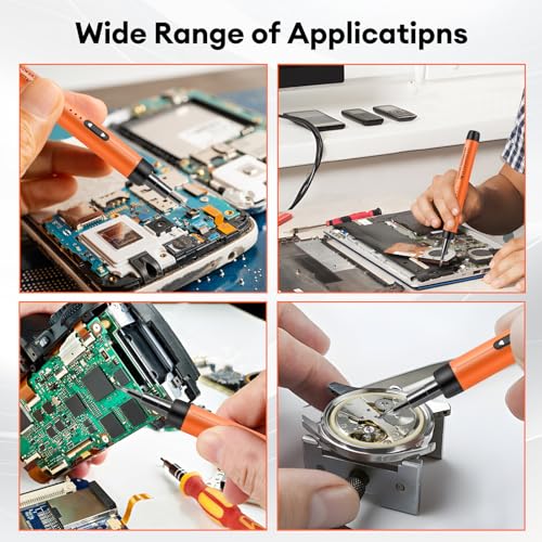 Mini Electric Screwdriver, 38 S2 Preicison Bits for PC Electronic | Small Cordless Electric Screwdriver, Precision Screwdriver Cordless Repair Tool