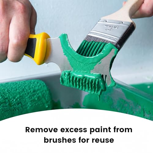 VOOMEY 5-in-1 Paint Roller Cleaner Tool with Hammer Base & Brush Comb - size: 5 in 1 Paint Roller Cleaner