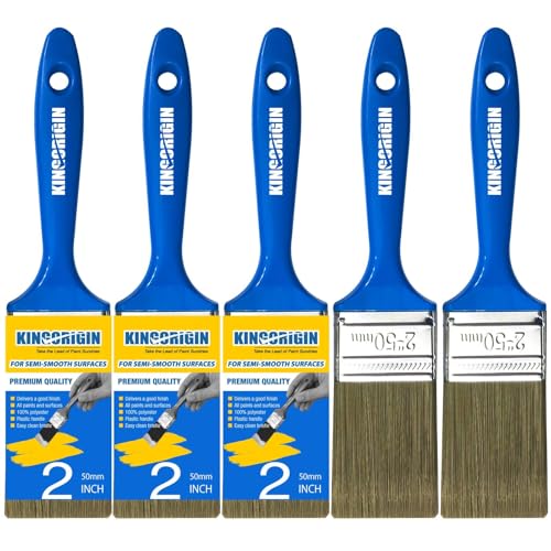 King Origin 2 Inch Paint Brushes, 5 PCS Versatile Paint Brush Set - color: 5 Pack, 2 Inch