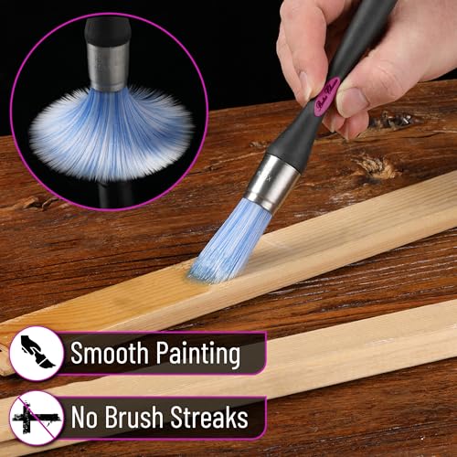 Bates- Trim Brush, 0.75 Inch, Edge Painting Tool, Trim Paint Brushes, Trimmer Edger, Trim Brush - color: Black-plum, size: 0.75 inch, 1 Pack