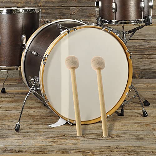Jiozermi 2 Pcs Drum Mallet, Beige, 13.22 Inches for Drums Snare Drums - color: Beige