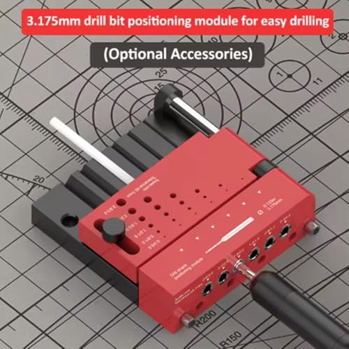 Round Rod Center Locator and Drill Shank Positioning Module Drill Guide Jig Punching Hole Locator Drilling Tool for Model Building Tool, Figure DIY Modification,Crafts (Art Deco Set)