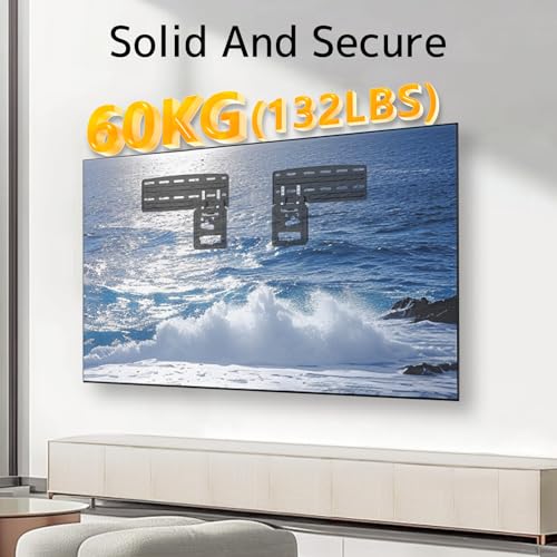 Ultra Slim TV Mount Slim Fit Wall Mount for 43 to 85 inch 2021 Samsung Neo QLED, Q SeriesTVs, Crystal UHD TVs, The Frame TV (excluding Q80A, AU7000), Hold up to 132 lbs, Max VESA 1200x800
