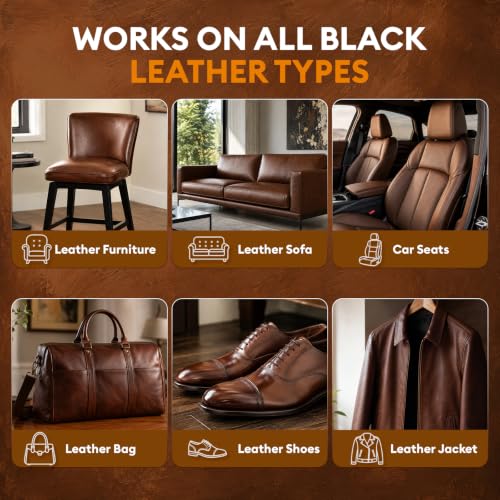 Leather Repair Kit for Furniture, Vinyl Repair Kit to Match Any Brown Color - color: Brown