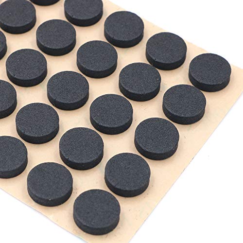 Furniture EVA Foam Pads 3/8" (10mm) Diameter Round 3M Self Adhesive Protects Kitchen Cabinets, Drawers, Desks and Furniture Against Bumps and Scratches 100 Pack - Black - color: Black Eva 100 Pack