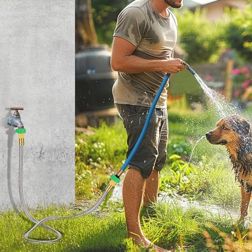 5ft Short Garden Hose with Double Female Connectors - size: 5ft