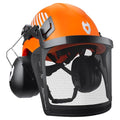 NoCry ANSI Z89.1 Rated Arborist Helmet — Chainsaw Helmet with Face Shield and Ear Muffs — Adjustable Hard Hat with Adaptive Ventilation; Impact-Resistant Mesh Face Shield for Forestry with Side Guards - style: Improved