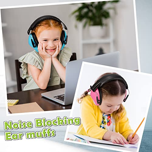 Konohan 3 Pack Noise Reduction Headphones for Kids Ear Protection Earmuffs Headphones for Autism Toddler Kids Ear Muffs 27db - color: Pink, Green, Blue