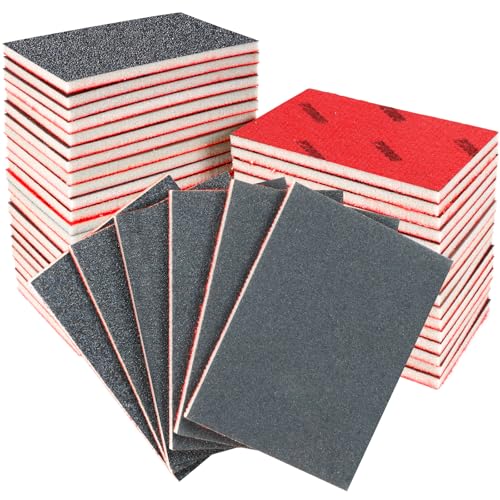 36 PCS Sanding Sponge Block 80-400 Grit Wet Dry Sandpaper for Wood Metal - color: 80-400g, size: 36 Pcs