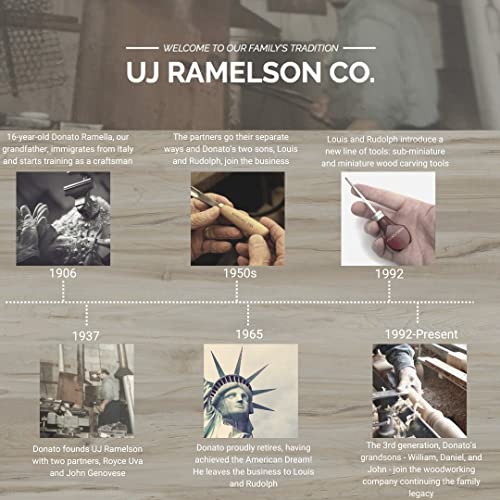 UJ Ramelson Premium Wood Carving Tools Set - Razor Sharp Woodworking Tools That Are Made In the USA - Wood Carving Set Features 4 Essential Components of a Wood Carving Kit for Beginners