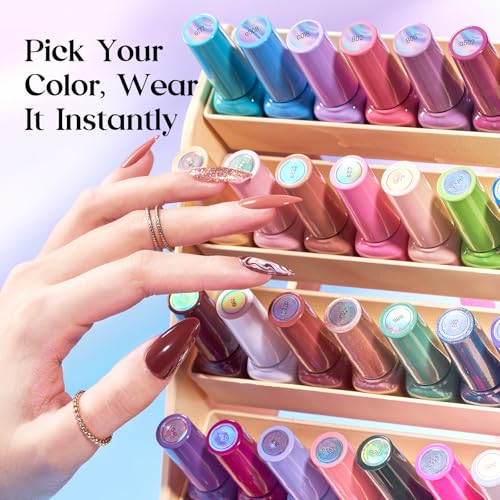 Beetles Gel Nail Polish Set, 36 Colors Pink Purple Red Green Blue Brown - color: Shifting Lights - 36 Colors