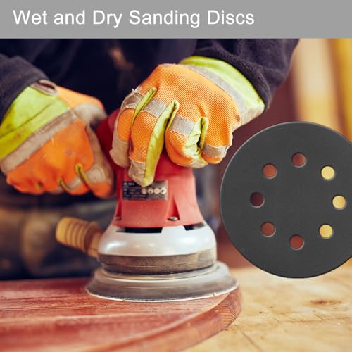 100Pcs 5 Inch Sanding Discs Hook & Loop 8-Hole Wet Dry Sandpaper 150 Grit - style: 100Pcs 150 Grit
