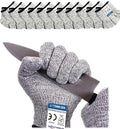 Dowellife Cut Resistant Gloves Food Grade Level 5 Protection, Safety Kitchen Cuts Gloves for Oyster Shucking, Fish Fillet Processing, Mandolin Slicing, Meat Cutting and Wood Carving (X-Large-12 Pairs) - size: X-Large (Pack of 12), style: Original