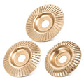 Angle Grinder Polishing Pad, 2026 Tungsten Carbide Wheel Set with Upper Clamping Plates, Tungsten Carbide Grinding Wheel Wood Carving for Cutting, Shaping, Sanding (Gold)