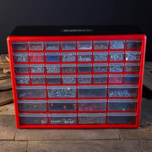 Stalwart 44 Drawer Storage Cabinet with 12 Large, 32 Small Compartments - style: 44 Drawers
