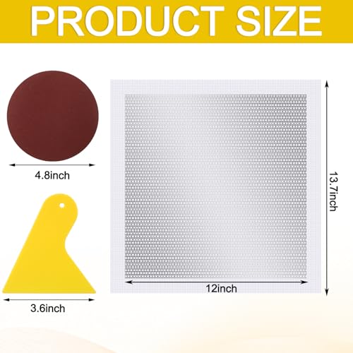Yaocom 2 Pcs 12x12 Inch Drywall Patch Repair Kit, Self Adhesive Mesh - size: 12 x12"