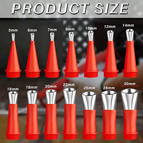 19 Pcs Caulking Finisher Kit, Caulking Nozzle Tips: 14 Reusable Stainless Steel Applicators, 4 Connection Bases Replacement, 1 Glue Needle for Bathroom Kitchen Windows Sink Joint