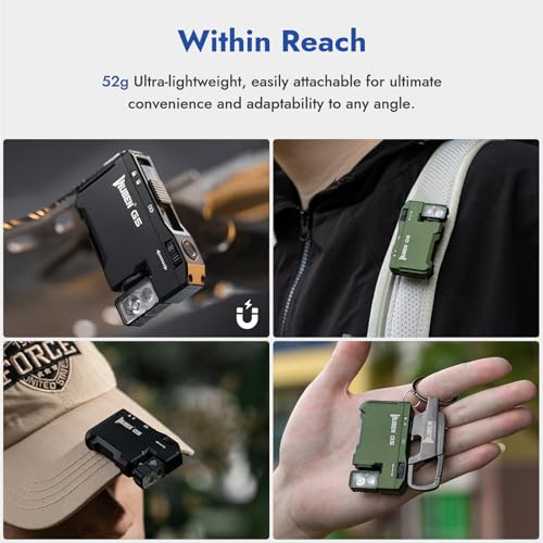 WUBEN G5 Rechargeable EDC Flashlight, Mini Flat Bright Small Flashlight - color: Green