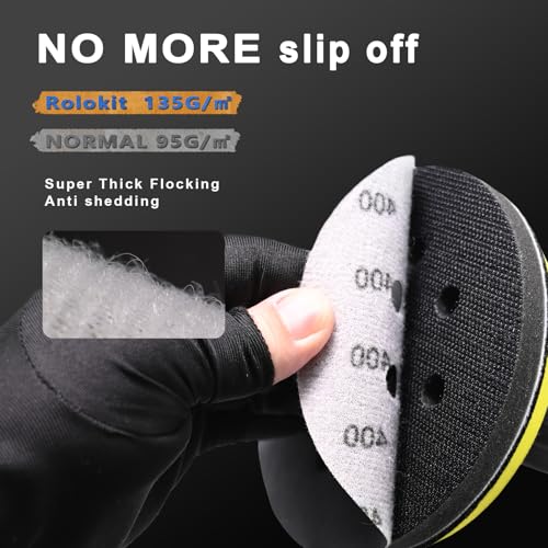 101PCS 5 inch Sanding Discs, 8 Holes Hook & Loop Wet Dry Sandpaper Orbital Sander Pads 80 180 240 400 600 800 1000 1500 2000 3000 Grit with Foam Pad, Sandpaper Assortment for Car Wood Metal - style: 101PCS