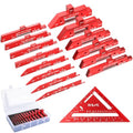 Router Table Setup Bars, 14 pcs Aluminumset Setup Blocks Woodworking, Set Up Blocks for Woodworking, Setup Blocks Gage Blocks for Router Table Saw and Angle Measure Set Up - style: Multifunctional