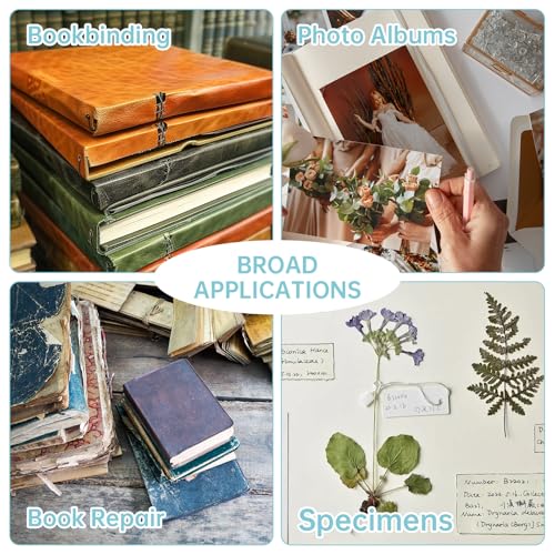 NiHome 35 PCS Book Binding Kit, Bamboo Book Press, Portable Handle for DIY | Bookbinding Tools & Supplies With Waxed Thread, Bone Folder, Awl, Cloth For Beginners Notebook Repair & Crafts