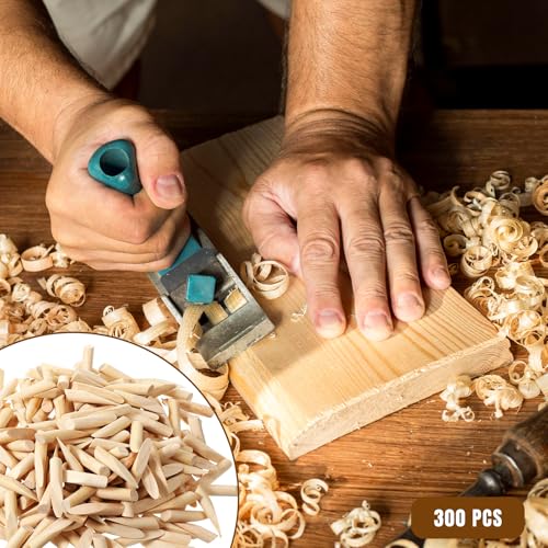 SHENLIU 300 Pack Solid Wood Pocket Hole Plugs, Pocket Hole Jig Wooden Plugs