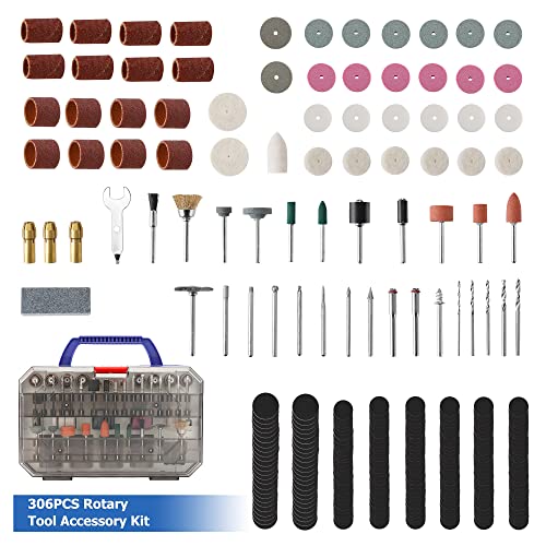 WORKPRO 306PCS Rotary Tool Accessories Kit, Fits Dremel Rotary Tool