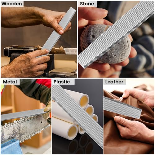 8 Inch Flat Hand Metal File,Durable Metal Files for Steel,Wood File - color: 1PCS 8Inch Flat Metal File(Black+Yellow)