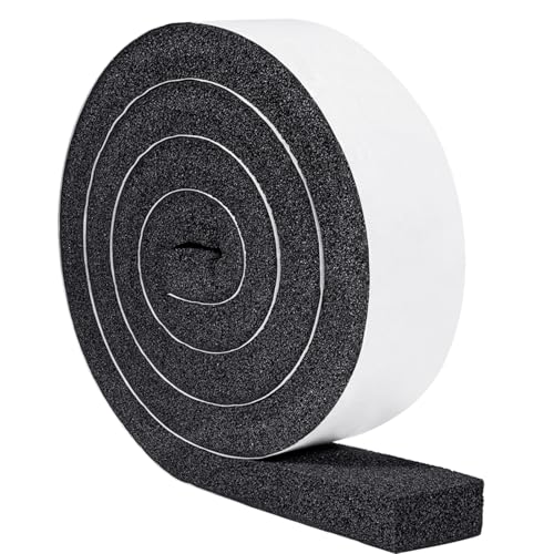 Yotache Open Cell Foam Air Conditioner Weather-Strip Seal Tape 2"x1" | Thick Adhesive with High Resilience Foam Cushion Strip, 6.5 Feet Long - size: (2"×1") 6.5FT